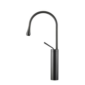 One Hole Tall Brass Water Faucet Mixer Tap Modern Latest Design Bathroom Gun Grey Basin Faucet