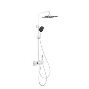 Best Selling White Thermostatic Bathroom Shower Mixer Set Brass Rainfall Hot and Cold Water Wall Mounted Shower Set