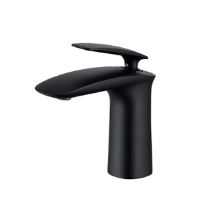 Watermark Modern Brass Single Handle One Hole Matt Black Sink Mixer Tap Bathroom Basin Faucet