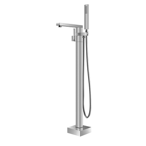 New Design Copper Chrome Free Standing Tub Faucet Shower Taps Freestanding Bathtub Mixer
