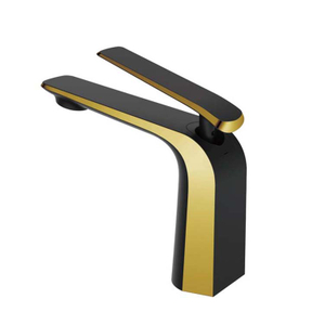 Contemporary Style Black Titanium Gold Brass Water Lavatory Mixer Tap Bathroom Basin Faucet